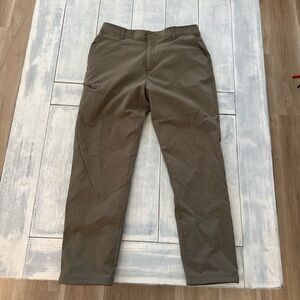 Mens Green Fleece Hiking Pants